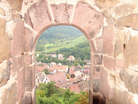 Wangenbourg - Village vu du chateau - Photo BERTHEVILLE